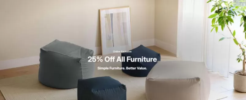 MUJI catalogue in Abu Dhabi | 25% Off All Furniture Simple Furniture. Better Value. | 2026-04-14T00:00:00.000Z - 2026-04-19T00:00:00.000Z