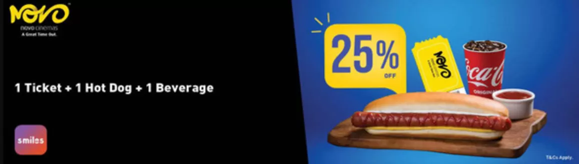 Novo Cinemas catalogue | 1 Ticket + 1 Hot Dog + 1 Beverage | 2026-04-14T00:00:00.000Z - 2026-04-24T00:00:00.000Z