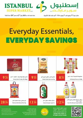 Istanbul Supermarket catalogue | Everyday Essentials & Everyday Savings | 2025-06-26T00:00:00.000Z - 2025-07-02T00:00:00.000Z