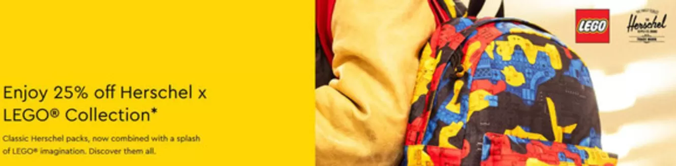 Lego catalogue in Mussafah | Enjoy 25% off Herschel x LEGO® Collection | 2025-09-08T00:00:00.000Z - 2026-04-21T00:00:00.000Z